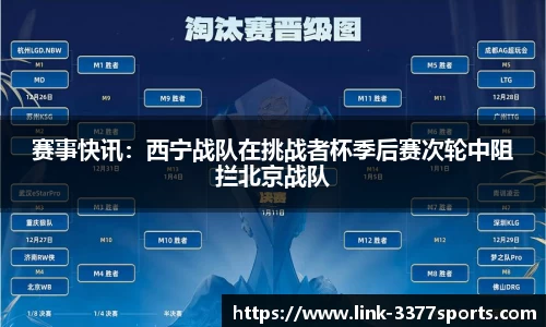 赛事快讯：西宁战队在挑战者杯季后赛次轮中阻拦北京战队